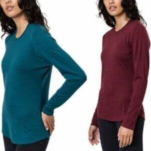 Seg'ments Washable Merino Wool Top Womens XXL‎ Long Sleeve Stretch Tee Shirt NWT